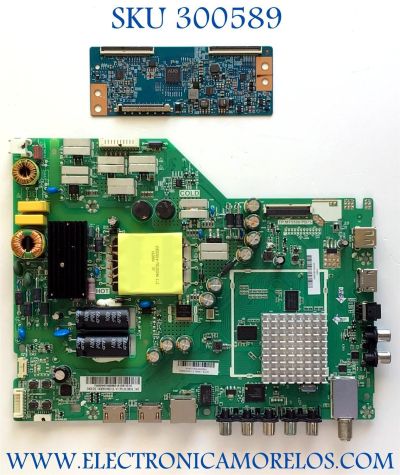 KIT DE TARJETAS PARA TV VIZIO / MAIN FUENTE 75500W01A0096 / TP.MT5580.PB75 / T-CON 55.43T01.C25 / T430HVN1.0 / 5543T01C25 / PANEL T430HVN01.0 / MODELO D43-D2 LWZ2ULDS / D43-D2